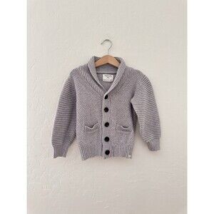 Sovereign Code Los Angeles Boys 5 Years Cable Knit Wool Cardigan Grandpa Core